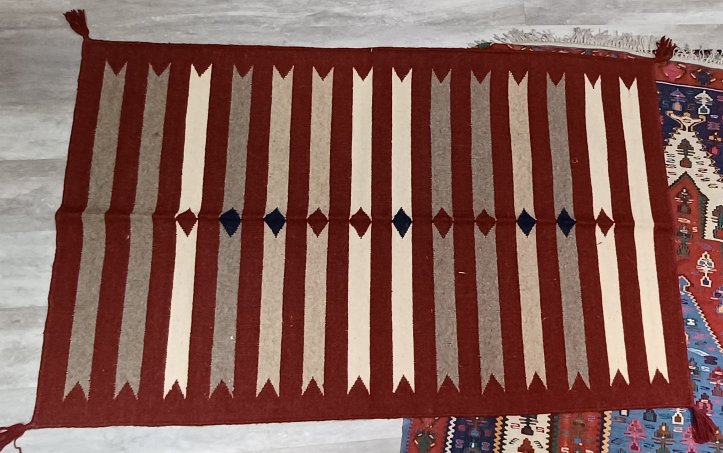 Handwoven Wool Navajo Style Rug