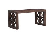 The Xavier Desk | Solid Hardwood Desk with Sculptural Geometric Base