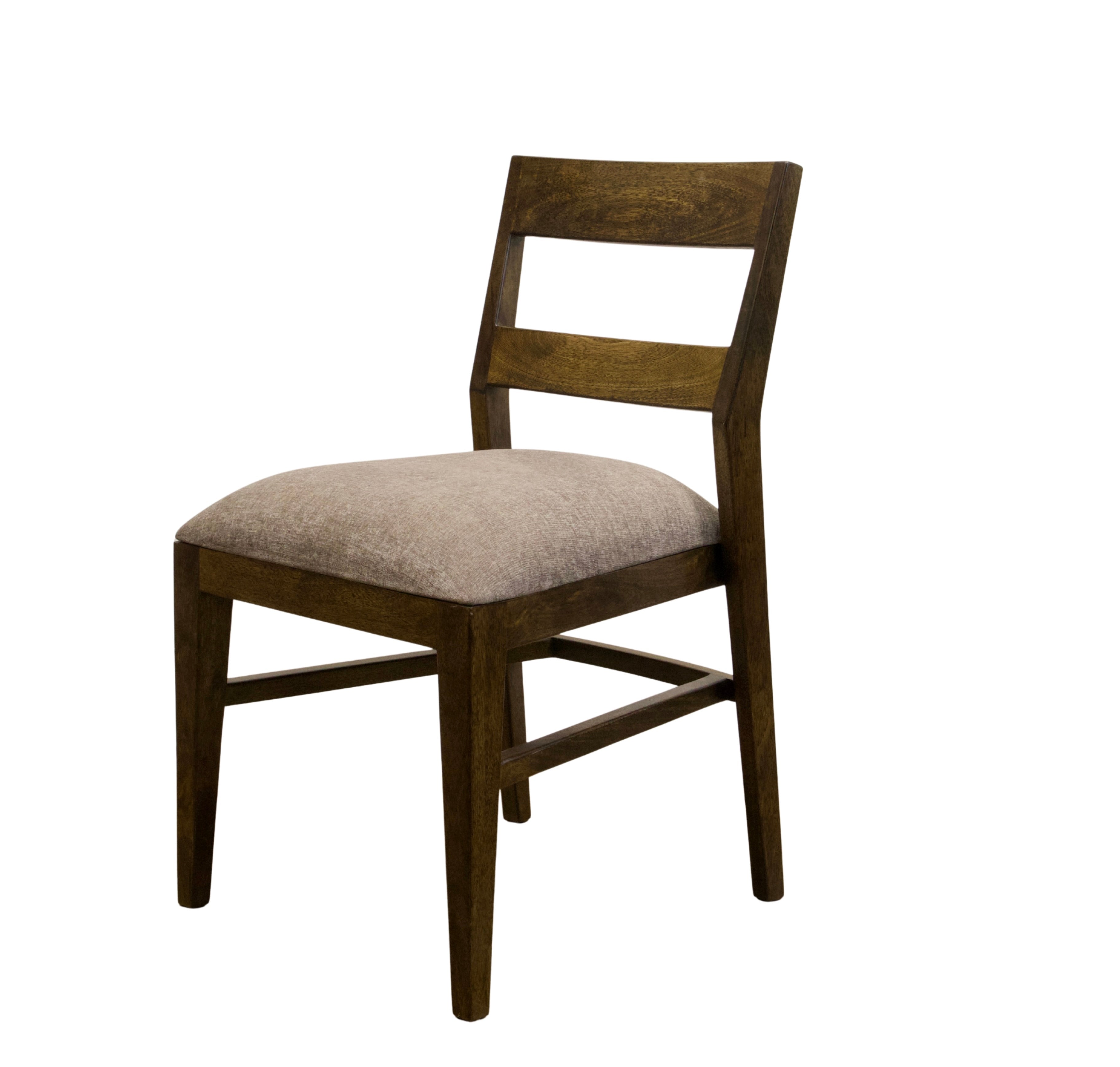 The Vexa Chair | Slatted Back Dining Chair in Solid Hardwood with Upholstered Seat