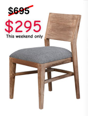 The Oxo Dining Chair – Urban Walnut | Hardwood Chair with Upholstered Seat