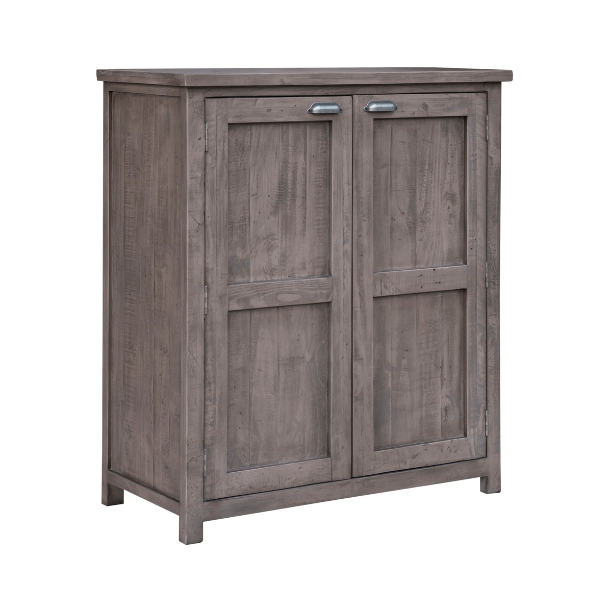 The Dillinger Bar Cabinet | Transitional Hardwood Bar with Paneled Doors