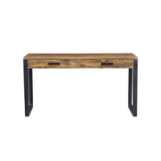 The Cambridge Desk | Solid Hardwood Desk with Deep Drawers & Steel Base