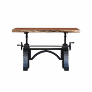 The Wexford Live Edge Table – 72" | Hardwood & Crank Adjustable Steel Base