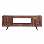 The Geno Cabinet – 84" | Hardwood Media Cabinet or Credenza in Sedona Finish