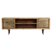 The Cielo Media Cabinet – 84" | Shoji Sliding Door Credenza in Solid Hardwood