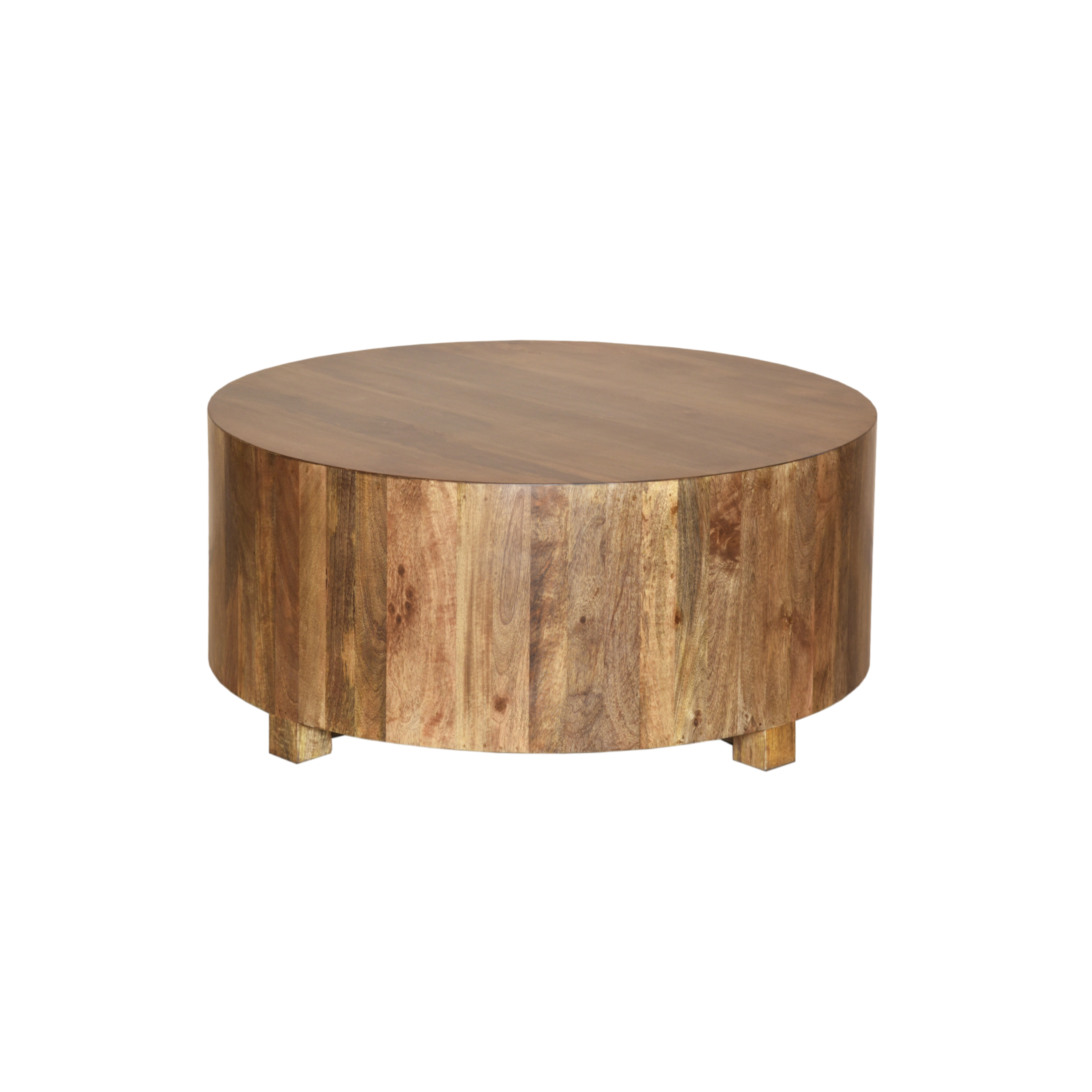 The Huttsen Coffee Table | Round Solid Hardwood Table in Urban Walnut