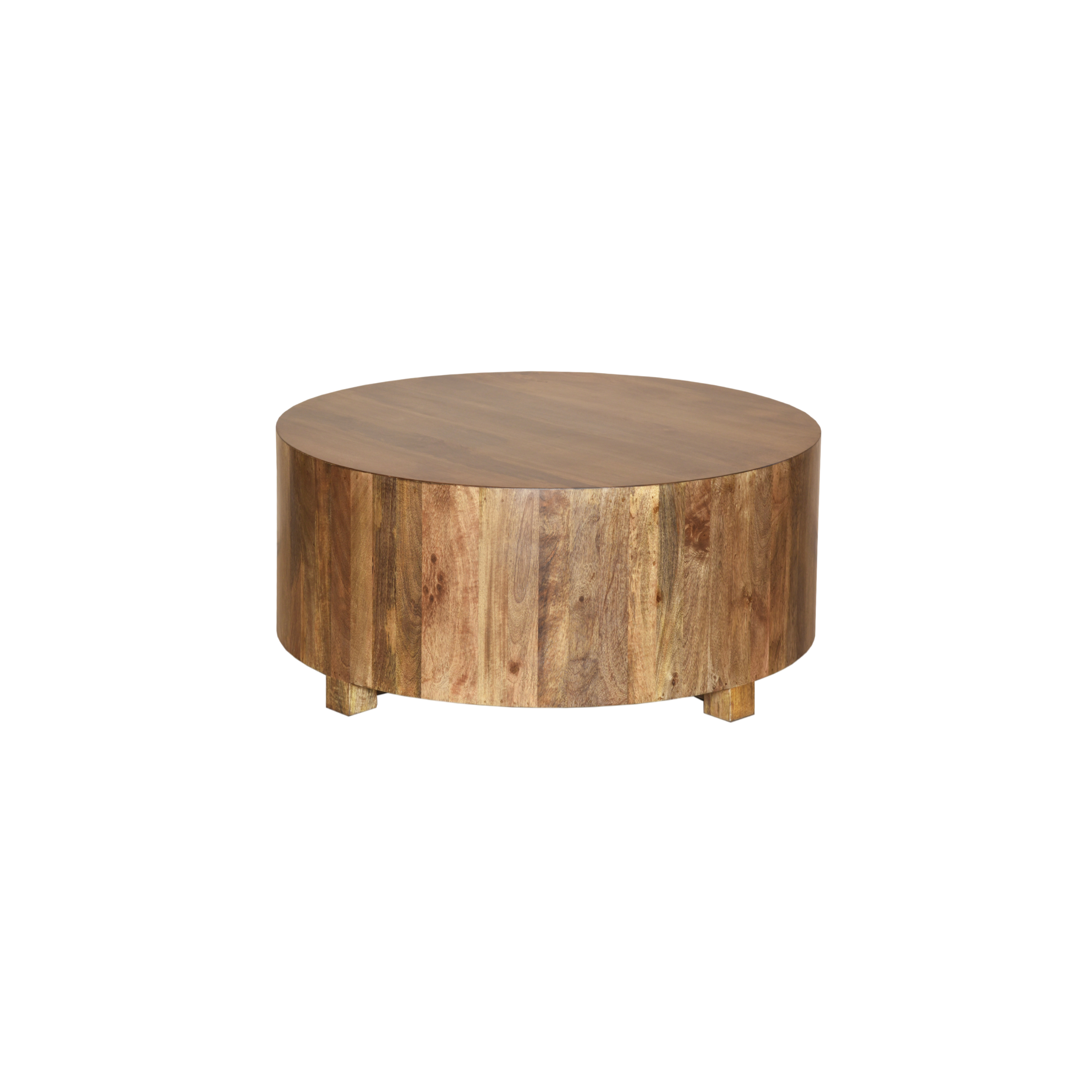 The Huttsen Coffee Table | Round Solid Hardwood Table in Urban Walnut