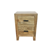The Vail Nightstand | Tapered 2-Drawer Urban Walnut Nightstand