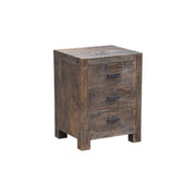The Rehn Nightstand | Reclaimed Wood 3-Drawer Nightstand