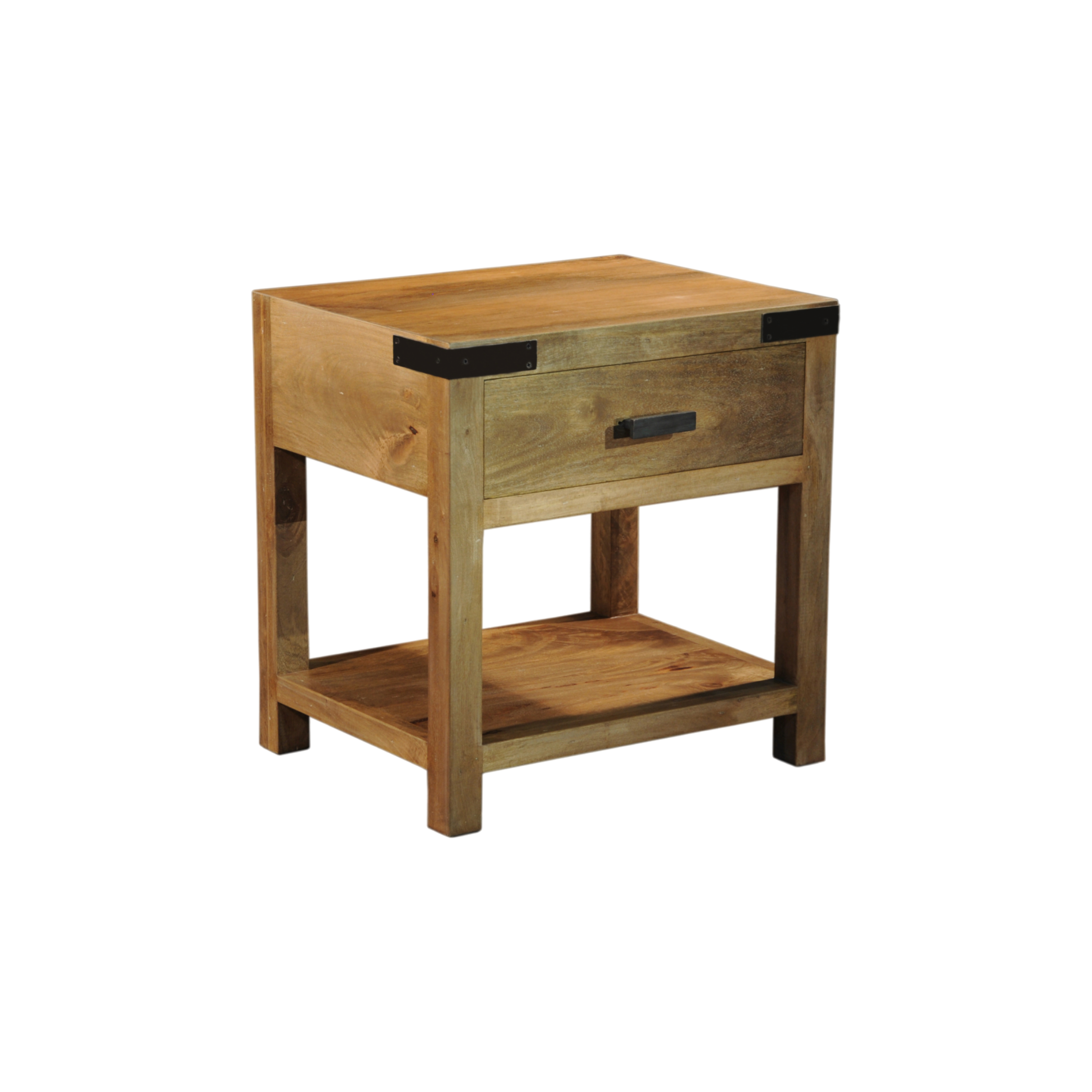 The Somno Nightstand | Urban Walnut Hardwood Nightstand with Drawer