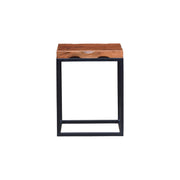 The Westerberg End Table | Live Edge Hardwood & Iron Side Table