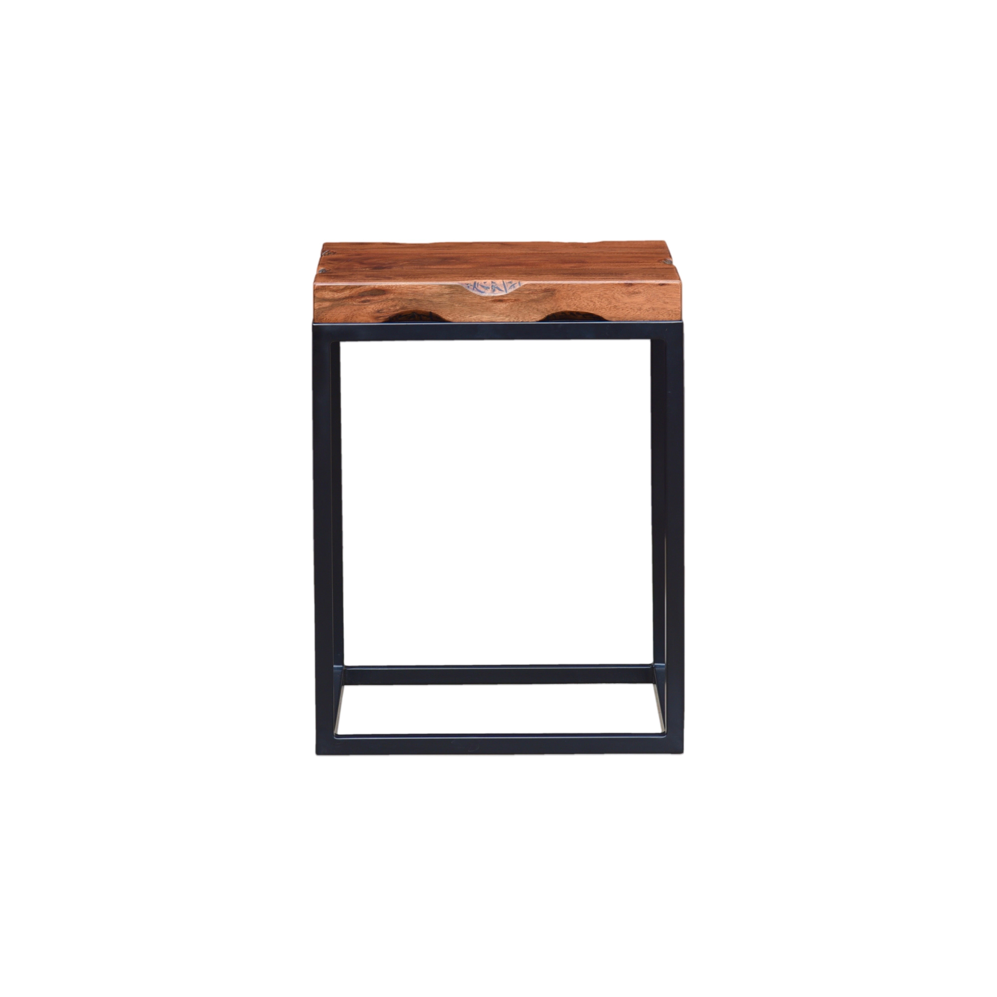 The Westerberg End Table | Live Edge Hardwood & Iron Side Table