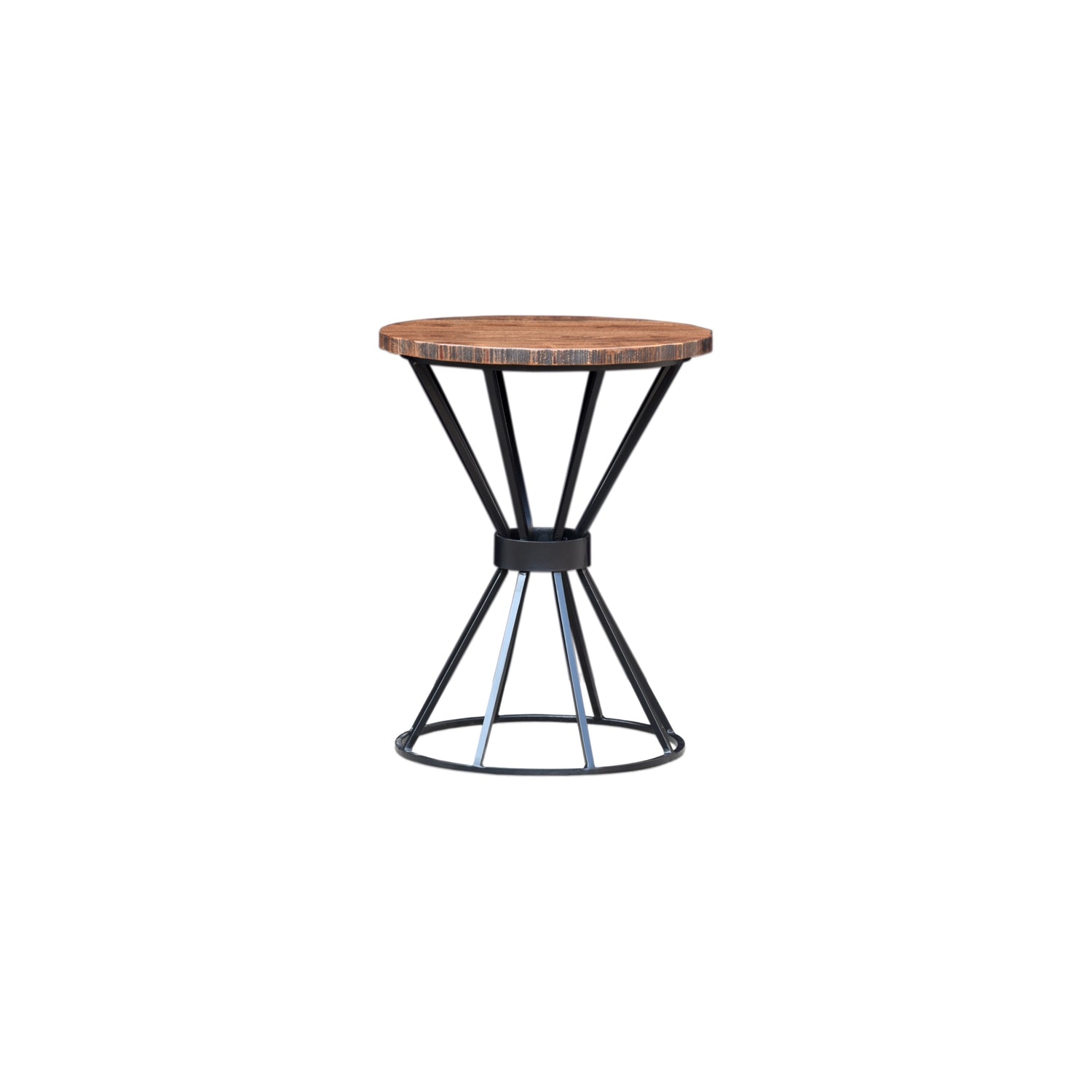 Connely End Table | Natural Hardwood & Metal Side Table