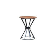 Connely End Table | Natural Hardwood & Metal Side Table