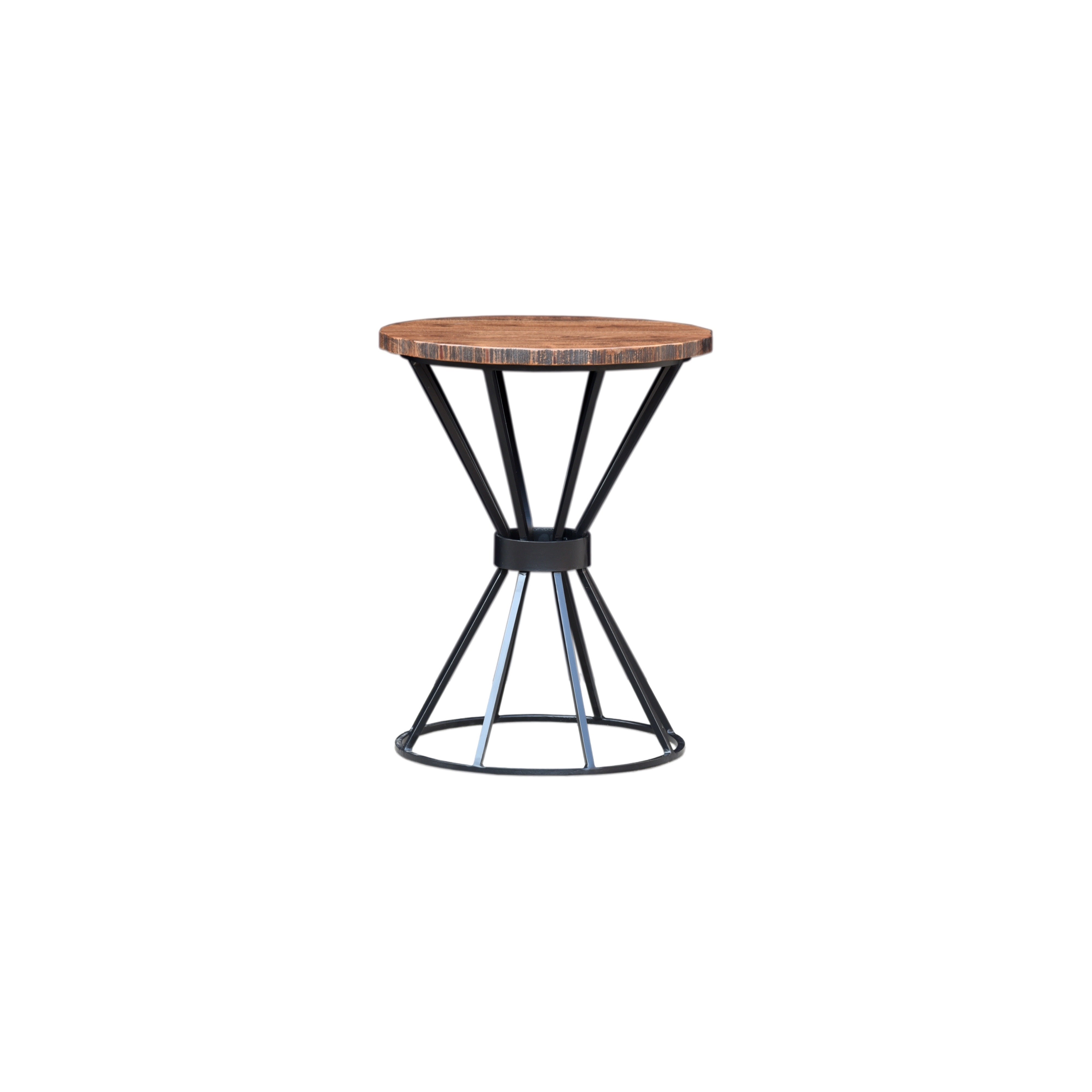 Connely End Table | Natural Hardwood & Metal Side Table