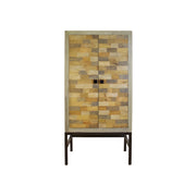 The Loft Series Cabinet #48 | Vertical Mixed-Wood Accent Cabinet