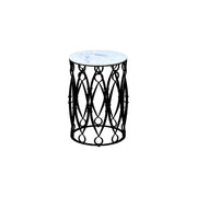 Valentino Accent Table | Marble & Aged Brass Side Table